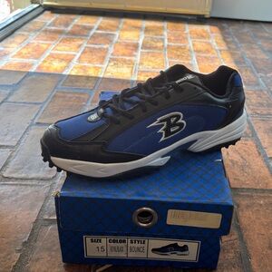Men's Black and Blue Athletic Shoes